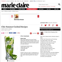 Summer Drink Recipes - Summer Cocktail Recipes - Cocktail Recipes
