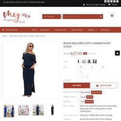 Boho Maxi Dress Sexy Summer Short Sleeve – MyShoppingWall.com