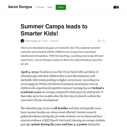 Summer Camps leads to Smarter Kids!