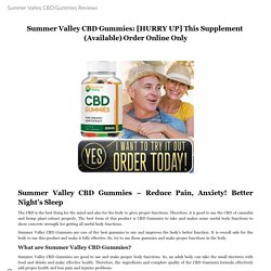 Summer Valley CBD Gummies Reviews