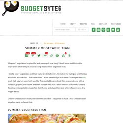 summer vegetable tian $6.60 recipe / $1.10 serving