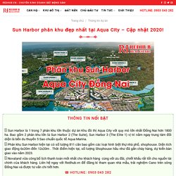 Sun Harbor phân khu đẹp nhất tại Aqua City - Cập nhật 2020