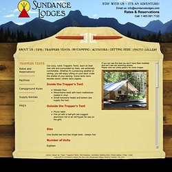 Sundance Lodges Tipi Camping Canada