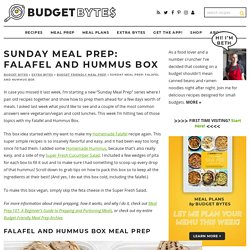 Sunday Meal Prep: Falafel and Hummus Box