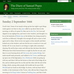 Sunday 2 September 1666 (Pepys' Diary)