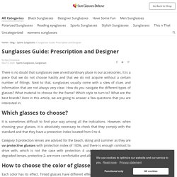Sunglasses Guide: Prescription and Designer