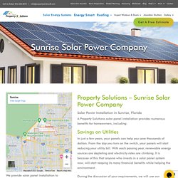 Sunrise Solar Power Panel Installation Company