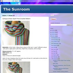 Campus Unisex Scarf–Free Crochet Pattern