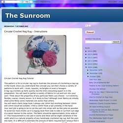 The Sunroom: Circular Crochet Rag Rug – Instructions