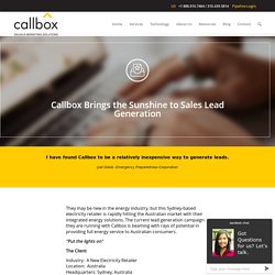 Callbox Brings the Sunshine to Sales Lead Generation - B2B Lead Generation Company Malaysia