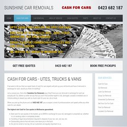 Cash for Cars Sunshine North, Deer Park, St Albans & Burnside