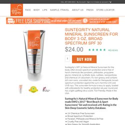 Suntegrity Natural Mineral Sunscreen For Body 3 oz, Broad Spectrum SPF 30