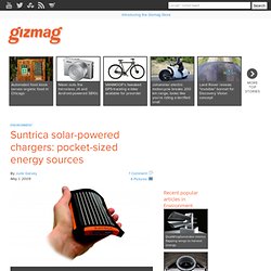 Suntrica solar-powered chargers: pocket-sized energy sources