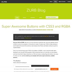 Super Awesome Buttons with CSS3 and RGBA