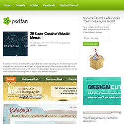 20 Super Creative Website Menus « PSDFan