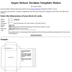 Super Deluxe Tuckbox Template Maker