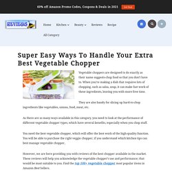 Super Easy Ways To Handle Your Extra Best Vegetable Chopper