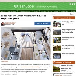 Super modern South African tiny house is bright and green