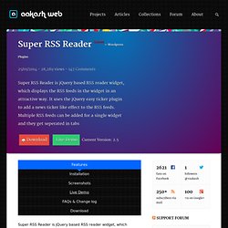 Super RSS Reader - Wordpress Plugin