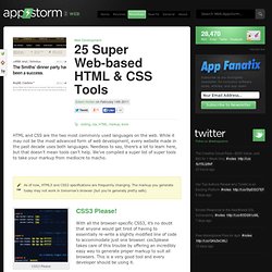 25 Super Web-based HTML &amp; CSS Tools