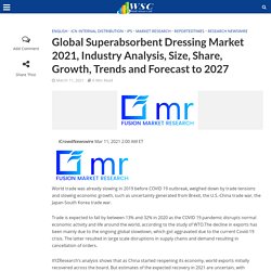 Global Superabsorbent Dressing Market 2021, Industry Analysis, Size, Share, Growth, Trends and Forecast to 2027