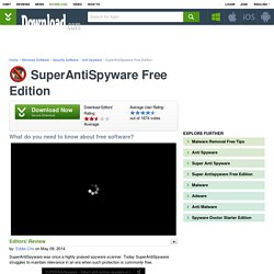 SuperAntiSpyware Free Edition - Free software downloads and software reviews