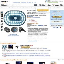 PowerBee Solar Ray Solar Shed Light 48 Superbright led's motion activated Mains equivalent for your garden shed, garage or outbuilding: Amazon.co.uk: Garden & Outdoors