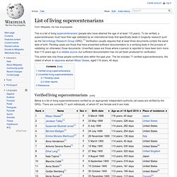 List of living supercentenarians