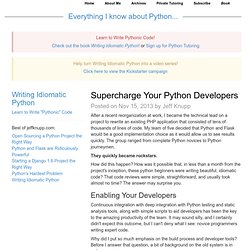Supercharge Your Python Developers