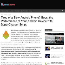 SuperCharger Script Improves Your Android Phone's Performance