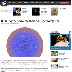 Building the Universe Inside a Supercomputer