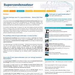 Boutique produits supercondensateurs
