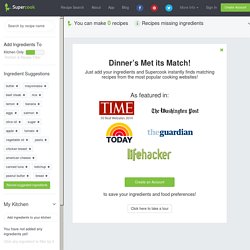Supercook: recipe search by ingredients you have at home