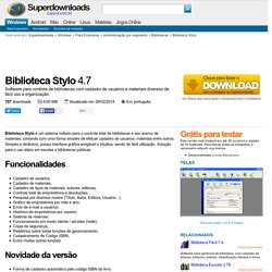 Biblioteca Stylo no Superdownloads - Download de jogos, programas, software