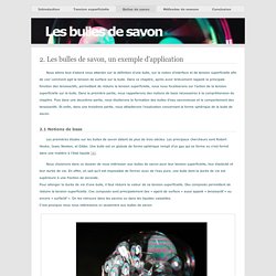La tension superficielle : Les bulles de savon, un exemple d'application de la tension superficielle