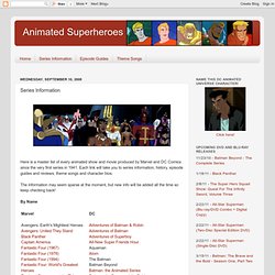 Master List of all DC & Marvel Animated Superhero Series & Movies