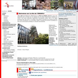 Ecole Nationale Supérieure d'Architecture de Paris La Villette - Bienvenue sur le site de l'ENSAPLV