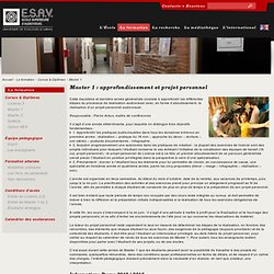 Master 1 - ESAV - École Supérieure d'AudioVisuel - Université de Toulouse le Mirail