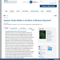 Superior Tactile Abilities in the Blind: Is Blindness Required?
