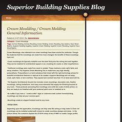Superior Building Supplies Blog » Crown Mouldings