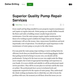 Superior Quality Pump Repair Services