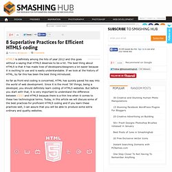 8 Superlative Practices for Efficient HTML5 coding