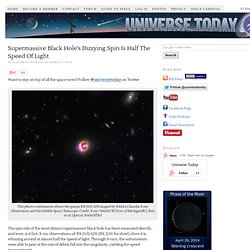Supermassive Black Hole’s Dizzying Spin Is Half The Speed Of Light