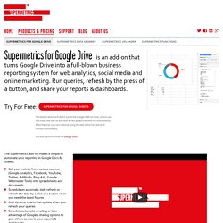 Supermetrics for Google Drive - Supermetrics