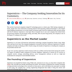 Supermicro - The Company Seeking Innovation for its Customers.