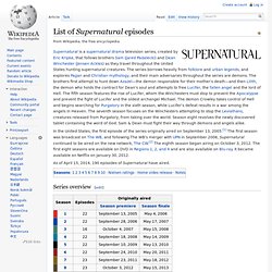 List of Supernatural episodes
