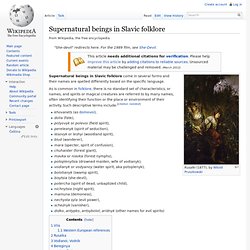 Supernatural beings in Slavic folklore