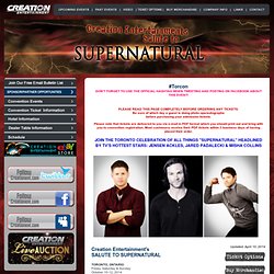 Supernatural Convention Event Toronto, Ontario Canada - Creation Entertainment