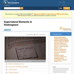 Supernatural Elements in Shakespeare