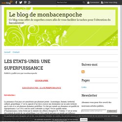 LES ETATS-UNIS: UNE SUPERPUISSANCE - Le blog de monbacenpoche